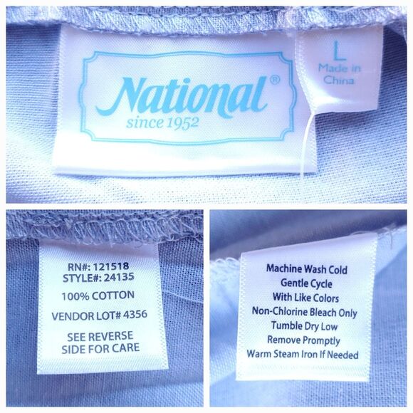 NEW Light Blue Tiered Pull On Skirt Sz L Midi or Maxi Cotton Lightweight Pockets - Picture 6 of 9